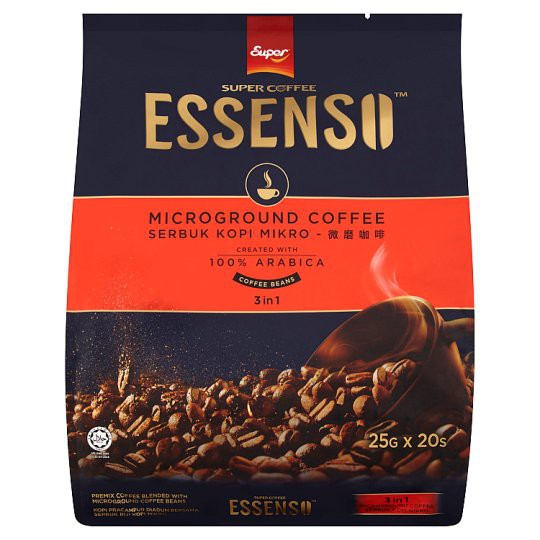 Super Coffee Essenso Microground Coffee 3 in 1 Coffee Beans 20 x 25g