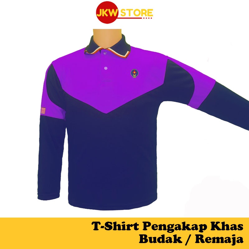 [NEW] BAJU TSHIRT PENGAKAP PENDIDIKAN KHAS LENGAN PANJANG UNGU