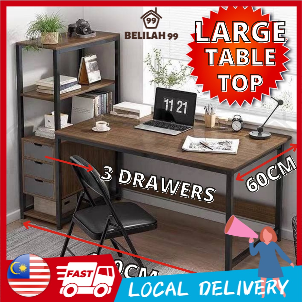 Belilah 120CM Office Table Computer Laptop Desk Study Table With Book