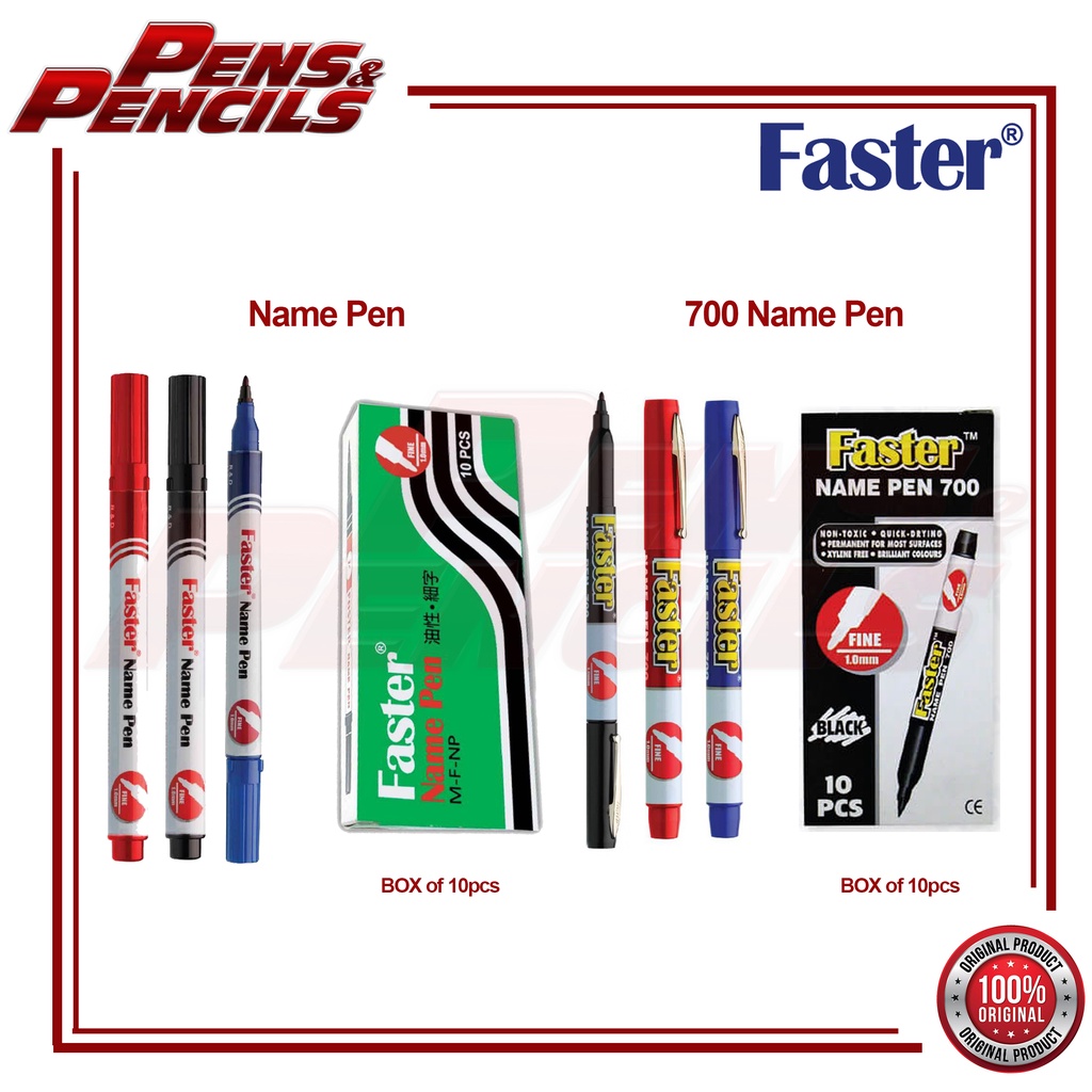 Faster 700 Marker Pen / Name Pen MFNP FINE 1.0MM Permanent Marker Pen