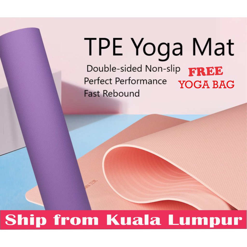 [READY STOCK] CHEAP TPE Yoga Mat 8mm EXTRA Thick Exercise Yoga Mat