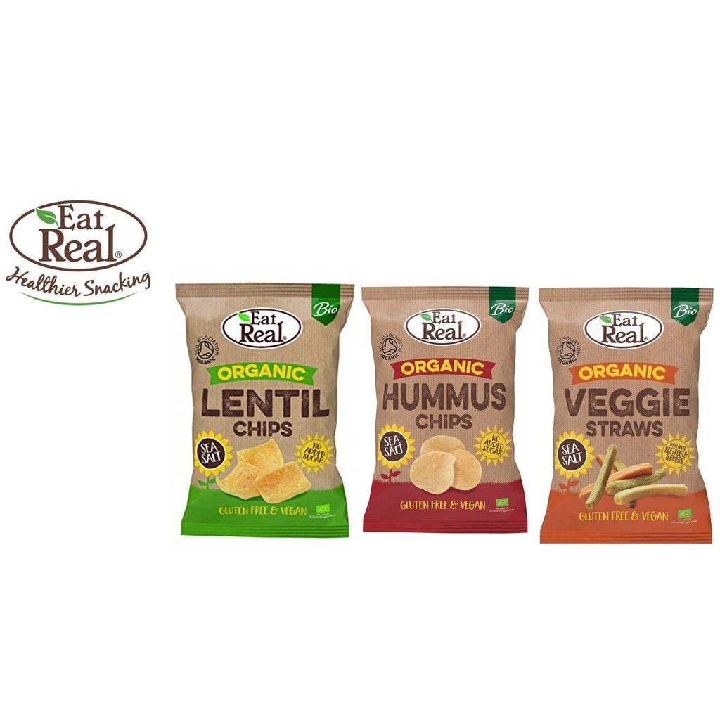 Eat Real Sea Salt Organic Chips 100gm, (Gluten Free & Vegan ) EXP 1/