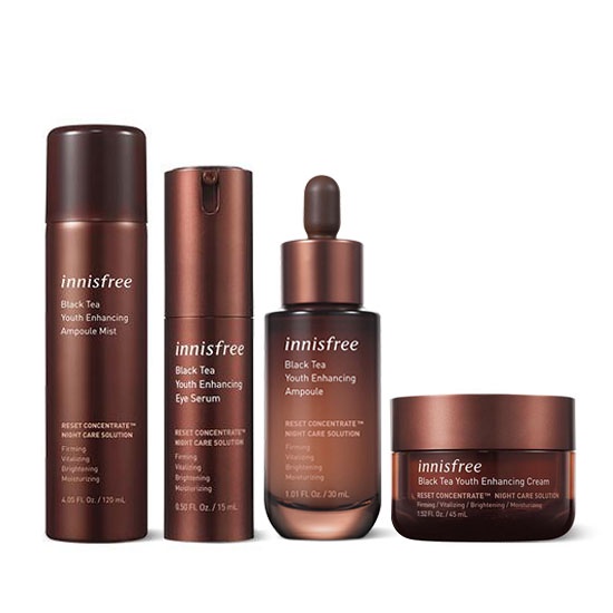 Innisfree Black Tea Youth Enhancing Ampoule / Cream / Treatment Essence
