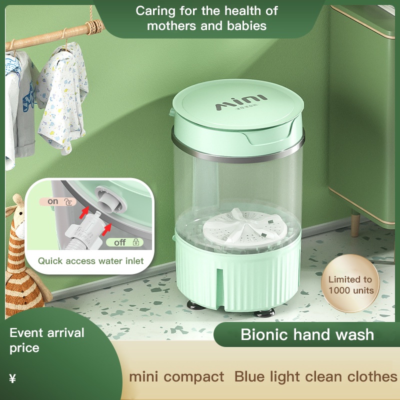 Mini Washing Machine Mesin Basuh Blue Light Sterilization Auto Clothes