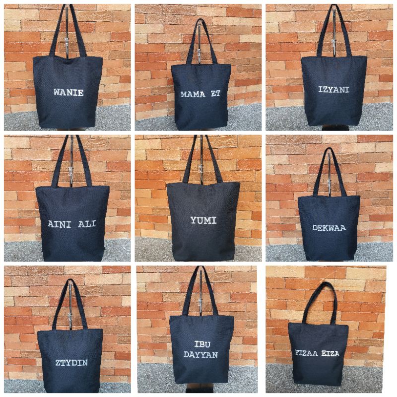 Personalized Canvas Bag, Create bag with your own name!!!Ready Stock