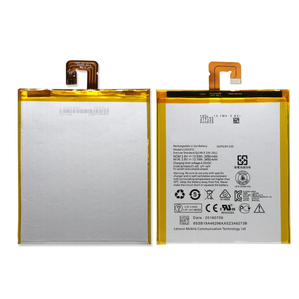 Replacement Battery L13D1P31 Lenovo Tab 2 A730 A750 TB3710i S5000