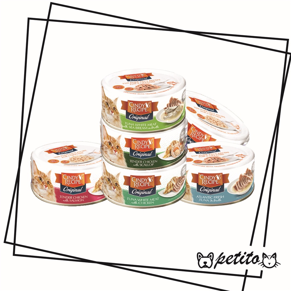 [IN STOCK] Cindy's Recipe Original Cat Canned Food 70g / 80g Shopee
