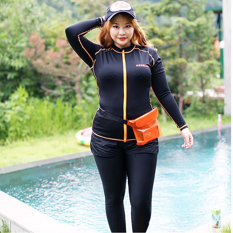 5 Pieces Plus Size Swimming Suit/Costume Muslimah Swimsuit Swimwear