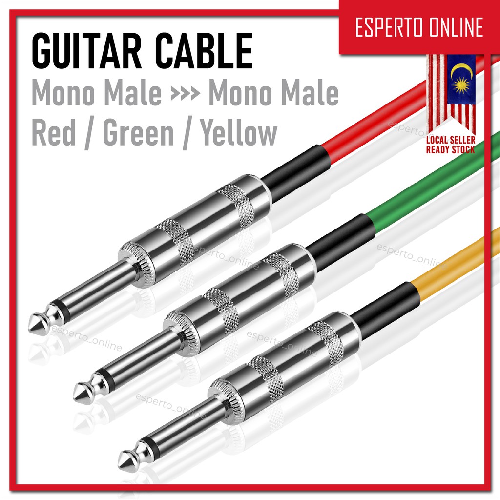 Electric Guitar Cable for Guitar Amplifier Amp Multicolor Wire Cord 6