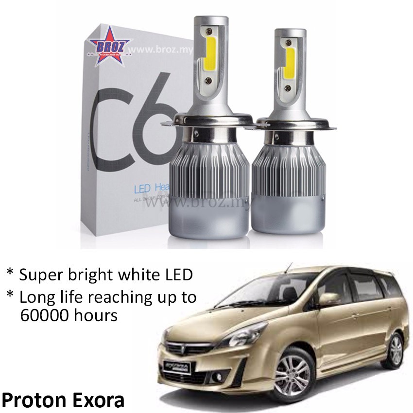 Proton Exora (Head Lamp) C6 LED Light Car Headlight Shopee Malaysia