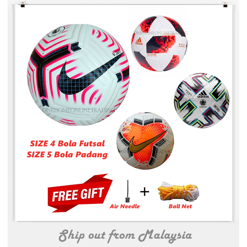 100 High Quality Football Size 5 Soccer Ball Bola Sepak
