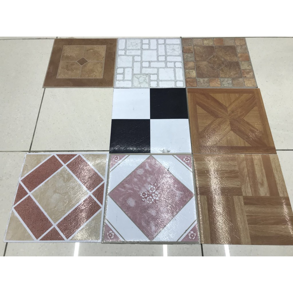 Vinyl Flooring 12" X 12"Lantai Tile Home Decor Shopee