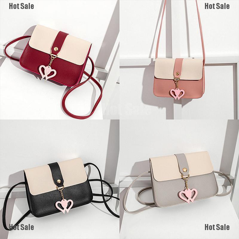 Korean Style Fashion Women's Cute Heart Sling Bag Girls Bags Gift