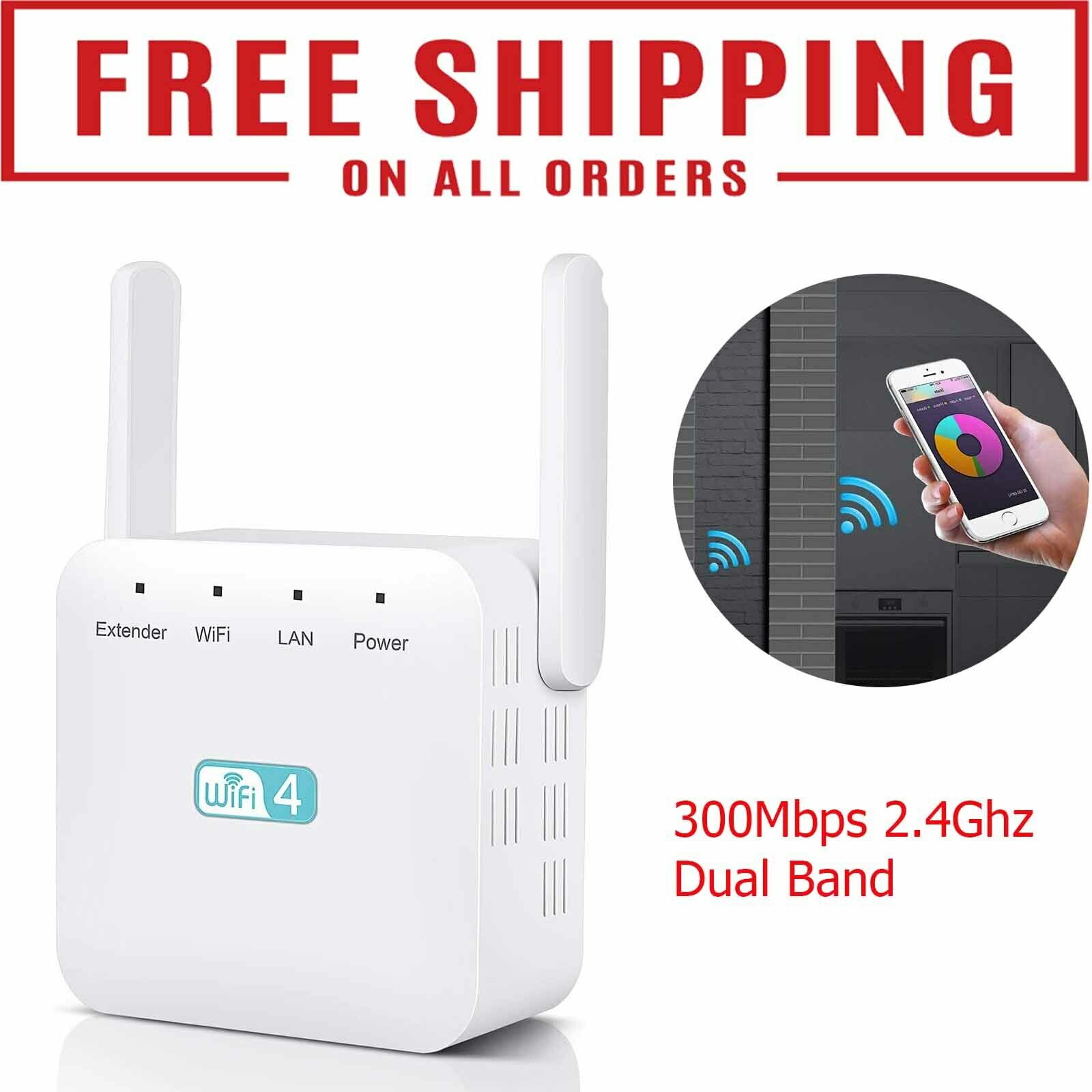 2.4Ghz Dual Band WiFi Extender Zen Booster 300Mbps