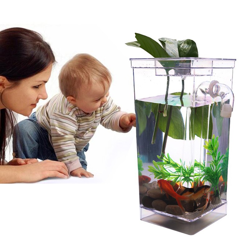 Kids Fish Aquarium My Fun Fish Self Cleaning Tank Complete Aquarium MNKG Shopee Malaysia