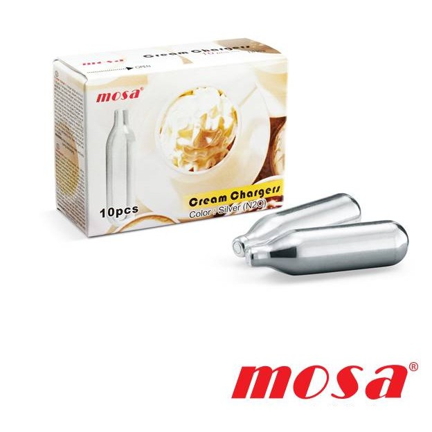 Mosa N2O, CO2, N2 Whipped Cream Gas Charger (8g x 10pcs) Shopee Malaysia