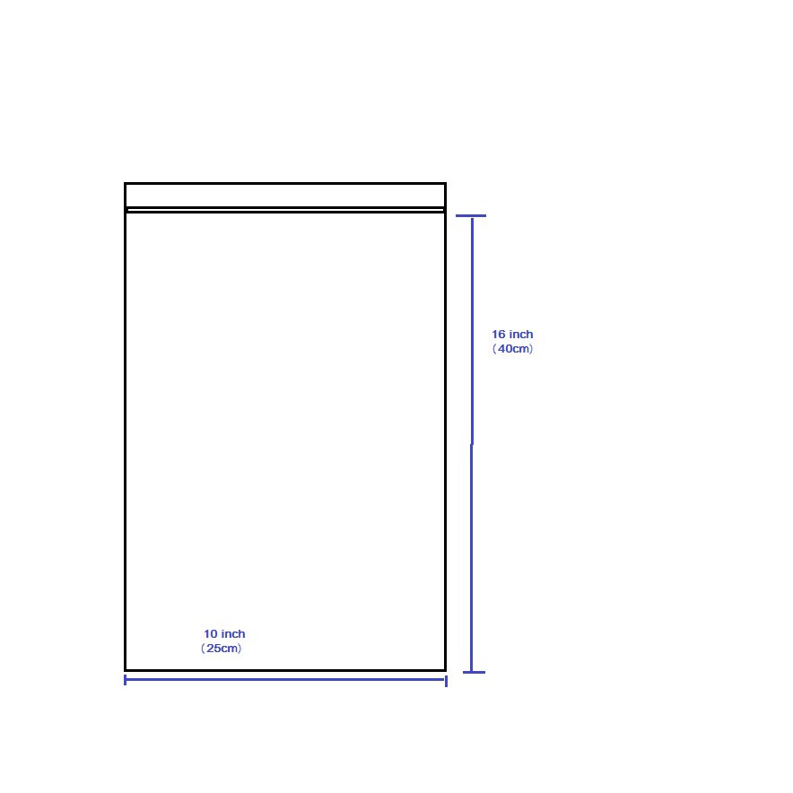 Zip Bag Zipper PE 10x16 inch Zip Lock Zipper Plastic Bag 100pcs