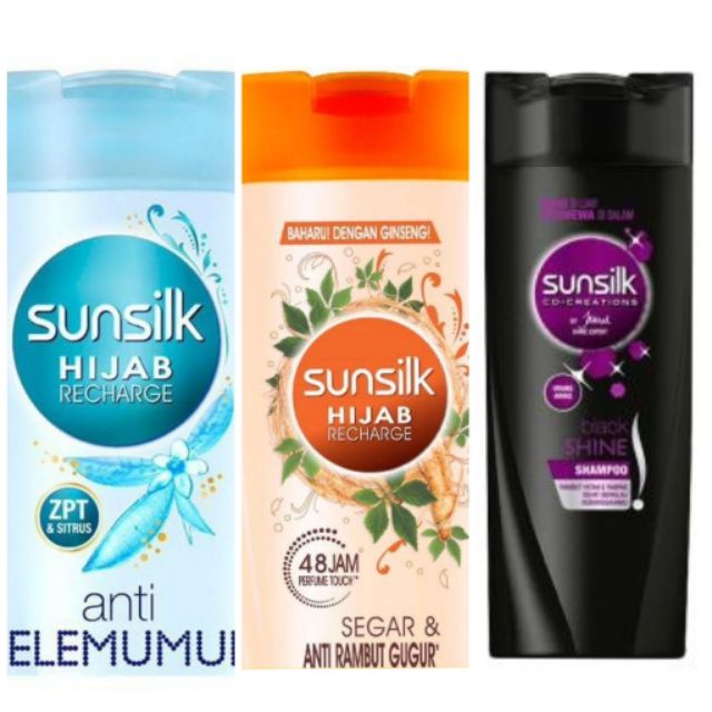 Sunsilk Hijab Recharge Segar & Anti Rambut Gugur Anti Kelemumur Black
