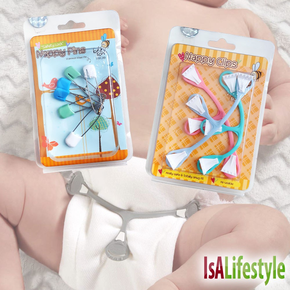 IsALifestyle Beeson Baby Nappy Clip Pins Towel Diaper Buckle Infant