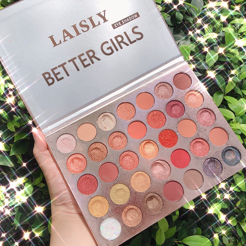 35 Color Shimmer Matte Eye Shadow Palette Glitter Highlight Metallic