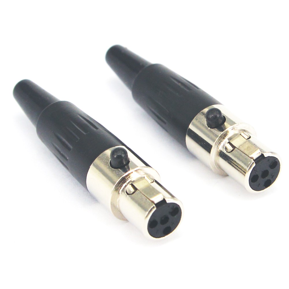 Mini Xlr 4 Pin Wiring - 2pcs Mini XLR TA4F 4Pin Female Audio Connector Microphone ...