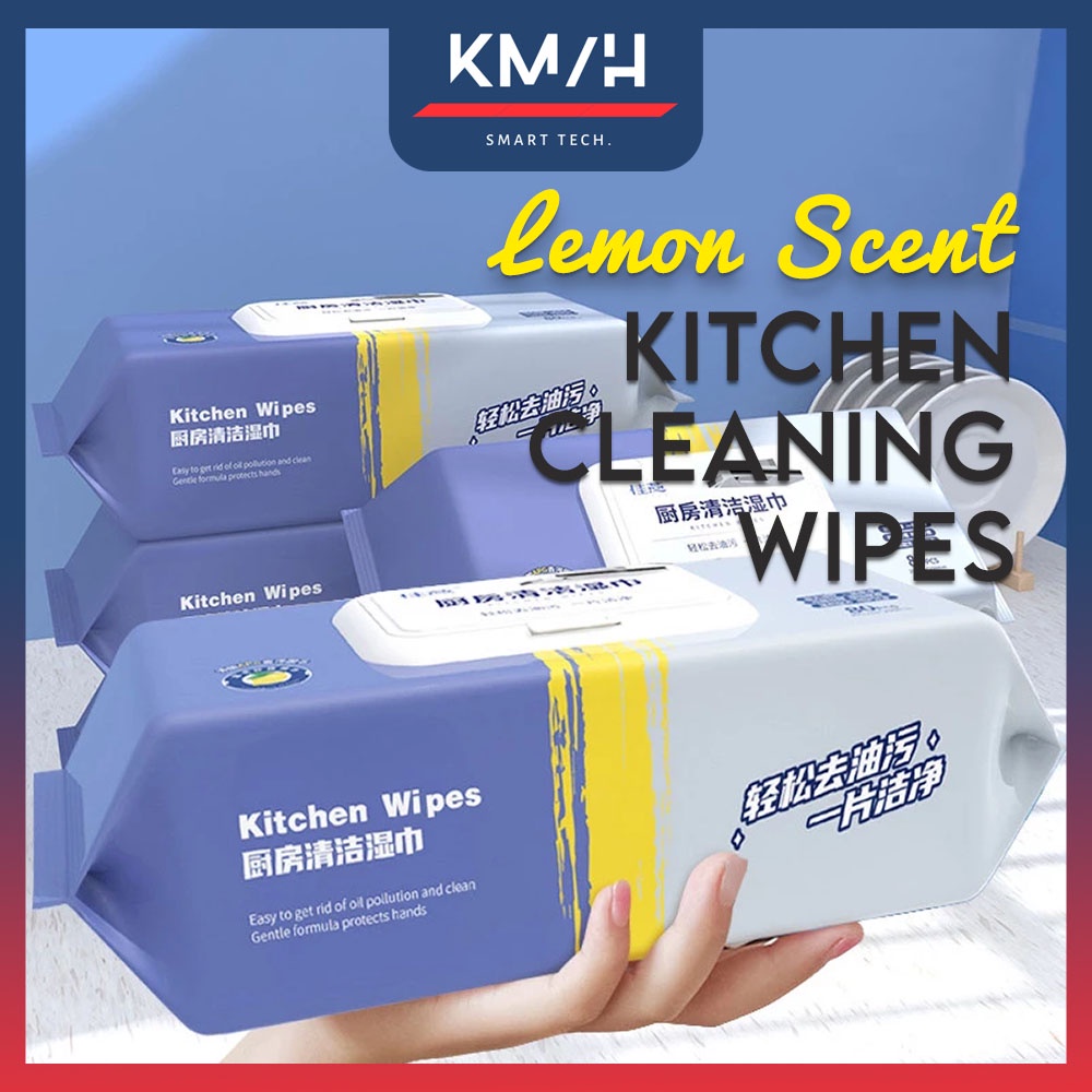 12pc 60pc 80pc Kitchen Cleaning Wipes Lemon Scent Disposable Kitchen