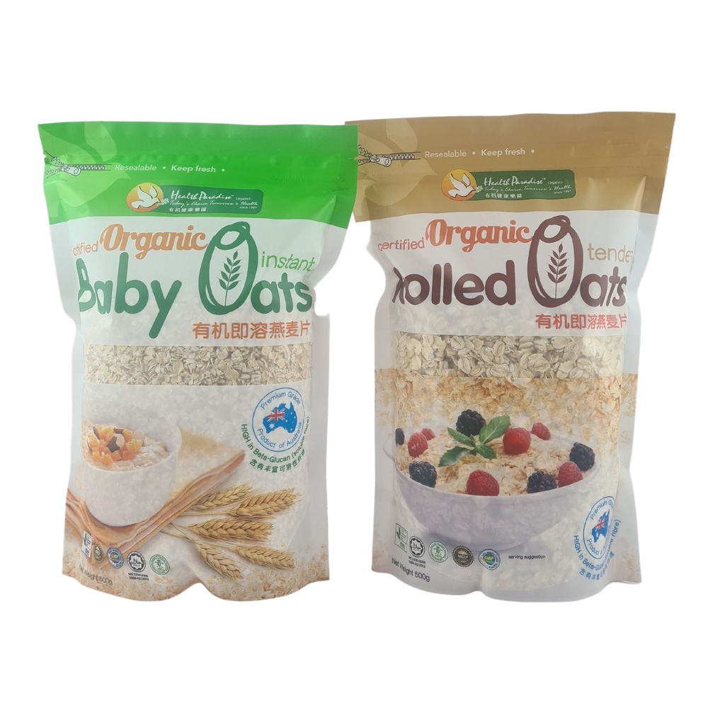 Health Paradise Organic Oats 500gm Rolled Oats / Instant Baby Oats