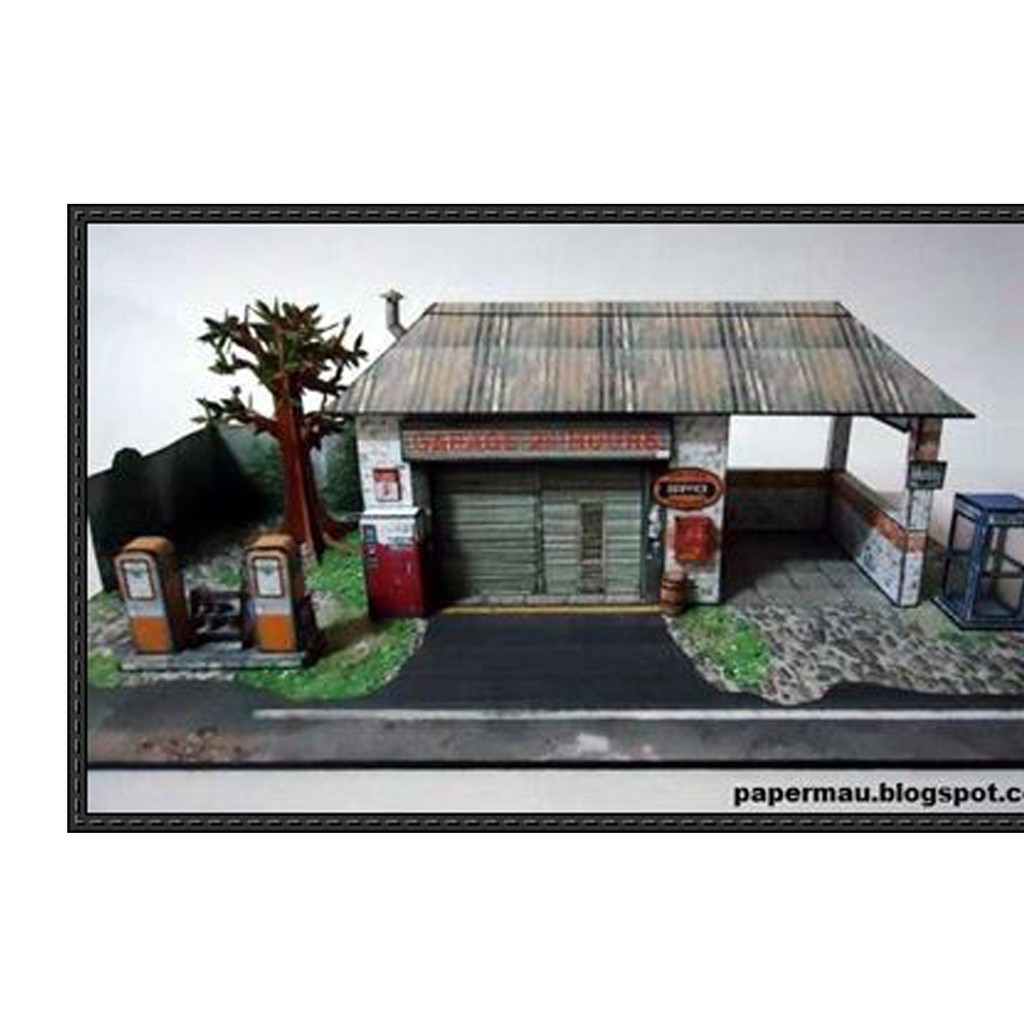 Diy Papercraft Diorama GenericGaragePaperModel Shopee Malaysia