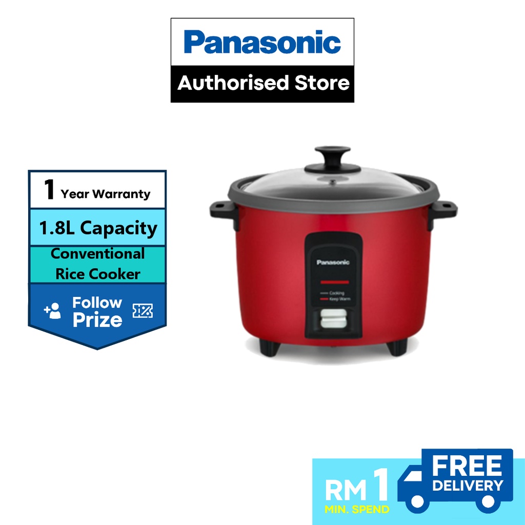PANASONIC SRY18FGRSKN 1.8L CONVENTIONAL RICE COOKER SRY18FGRSKN (RED COLOR) Shopee Malaysia