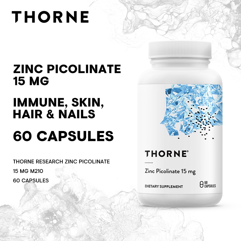 Thorne Research Zinc Picolinate 15 mg 60 Capsules (BBE 11/2024