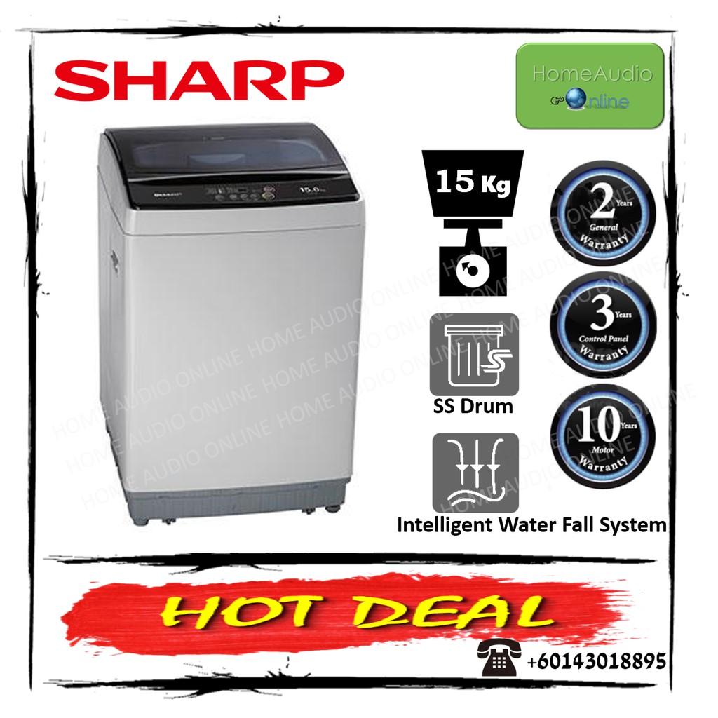 Sharp 15KG Fully Auto Washing Machine ESX156 Shopee Malaysia