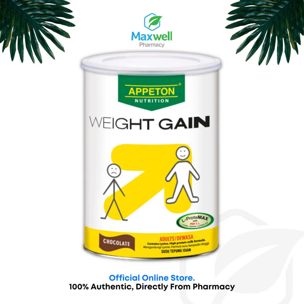 Appeton Weight Gain Adult Chocolate 900g Shopee Malaysia