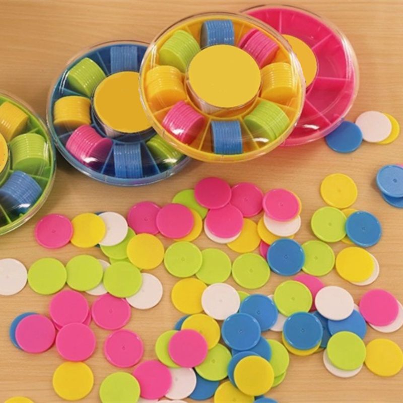 100Pcs Bingo Chips Game Tokens Counters Counting Chips Plastic Markers