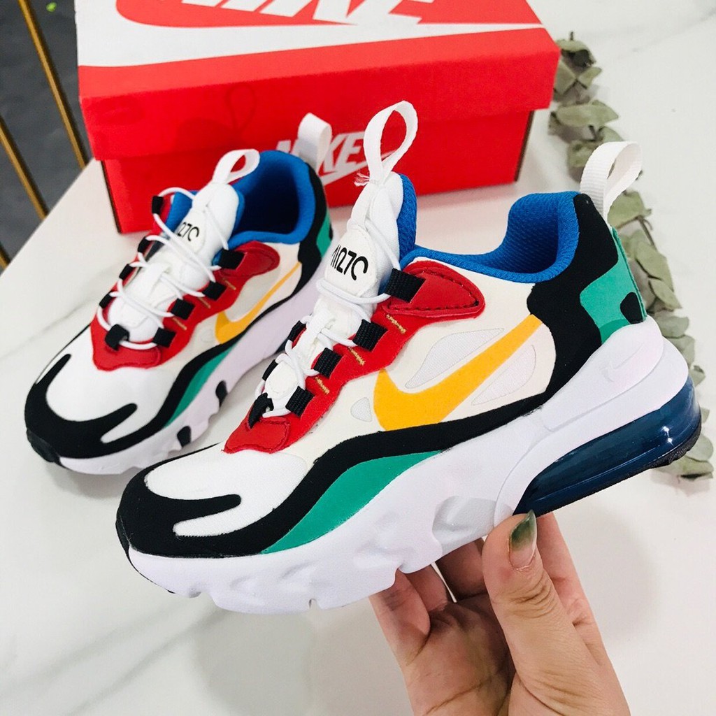 Kids Shoes! Nike Air Max 270 React Unisex Jogging Sneakers Original | Shopee Malaysia
