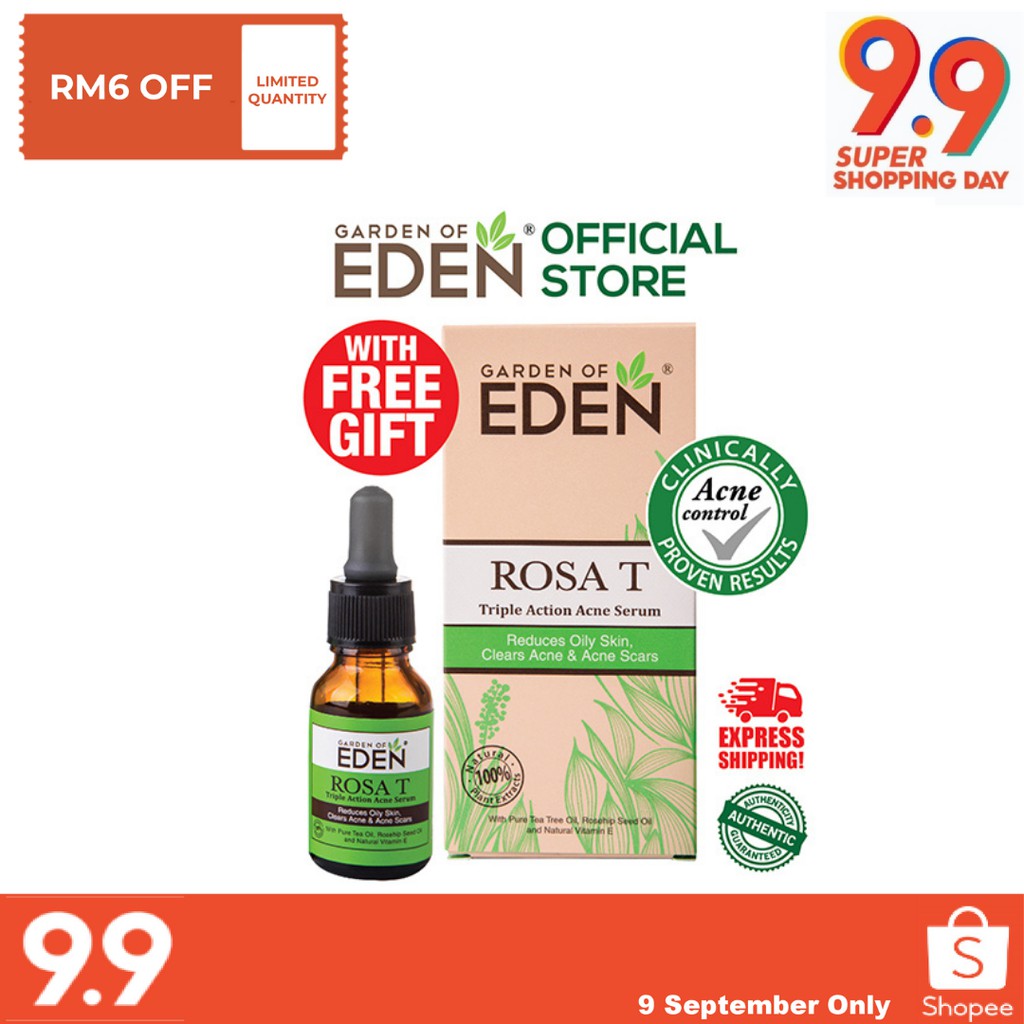 Garden Of Eden Rosa T Acne Serum 15ml [Free Gift ROSA T