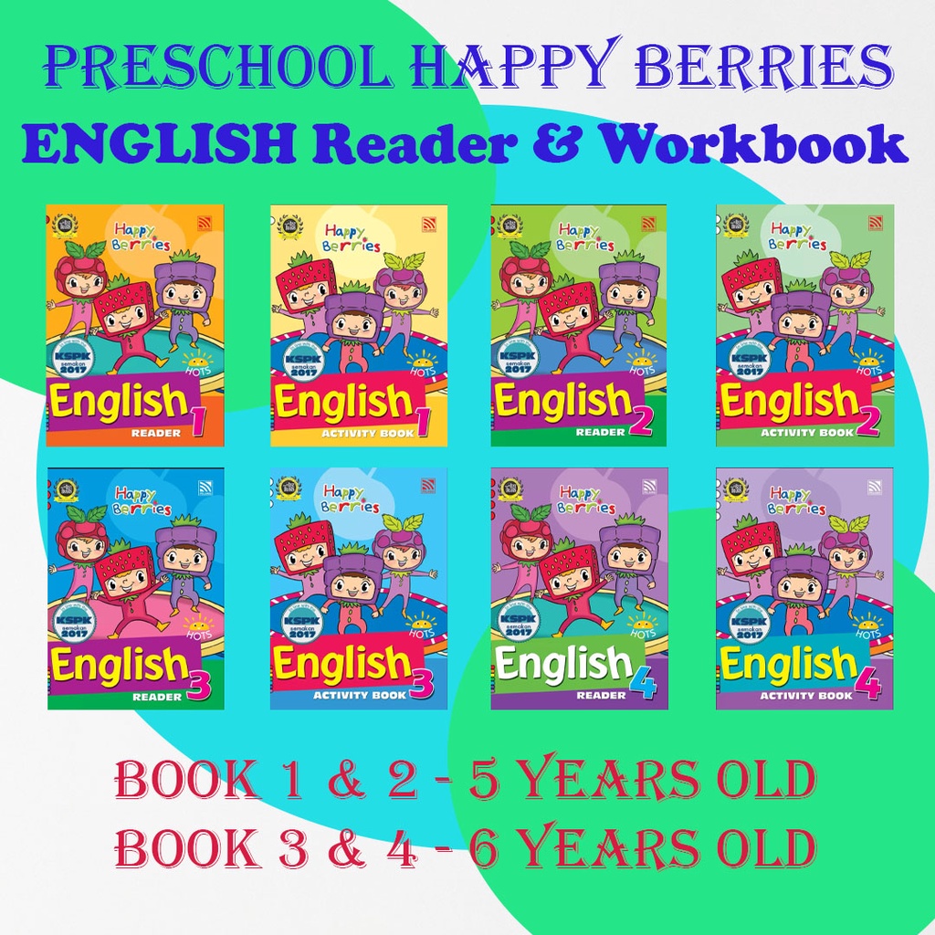 Preschool English Reader/Workbook PELANGI HAPPY BERRIES/5 YEARS OLD/6