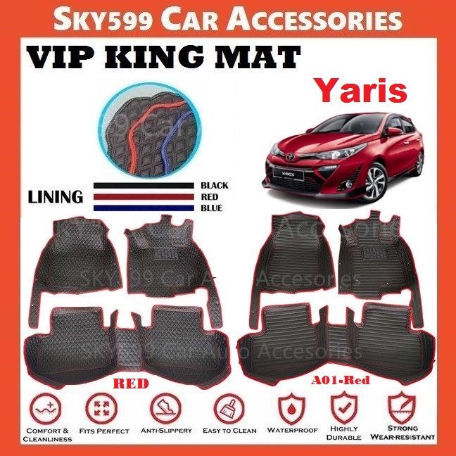 Toyota Yaris 20182022 VIP KING MAT CAR CARPET/CAR MAT FLOOR MAT