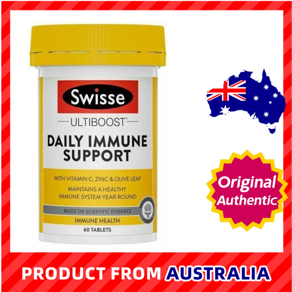 Swisse Daily Immune Support 60 Tablets Ultiboost Vitamin C + Manuka