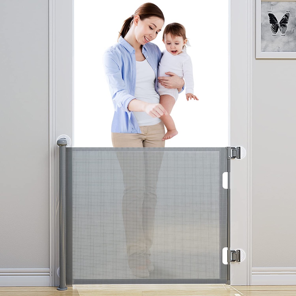 Outdoor Retractable Baby Gate/Child Safety Mesh Indoor for Kids and