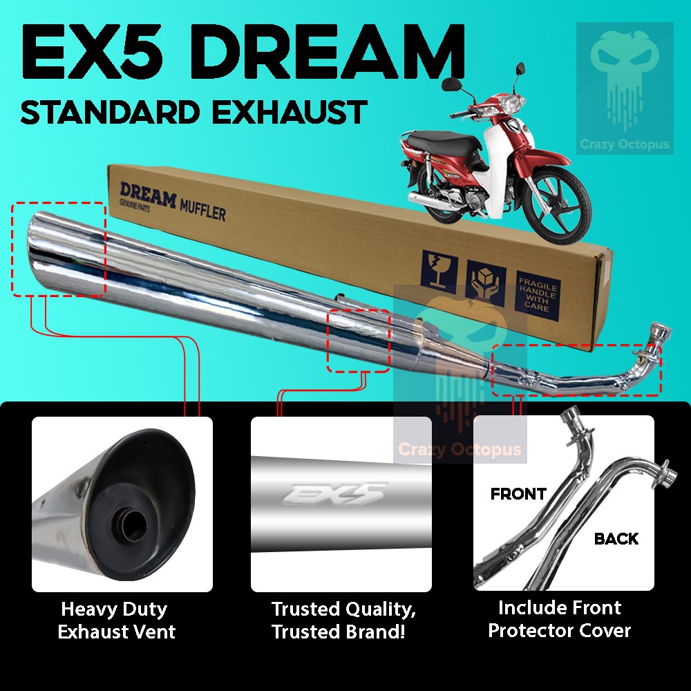 Exhaust Standard Muffler HONDA EX5 / EX5 DREAM OEM STD With/Without