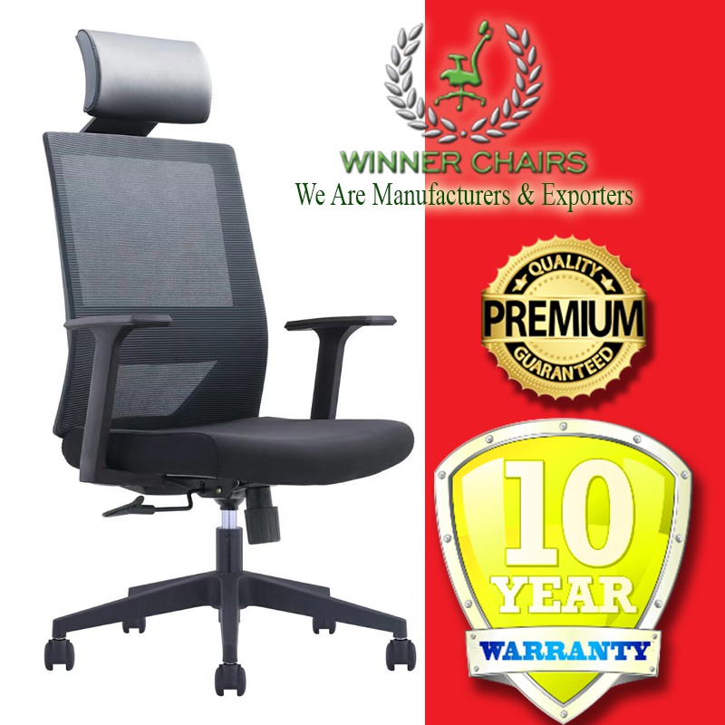 Office Chair 1018ABLK Ergonomic Highback Mesh Winner Chairs Shopee