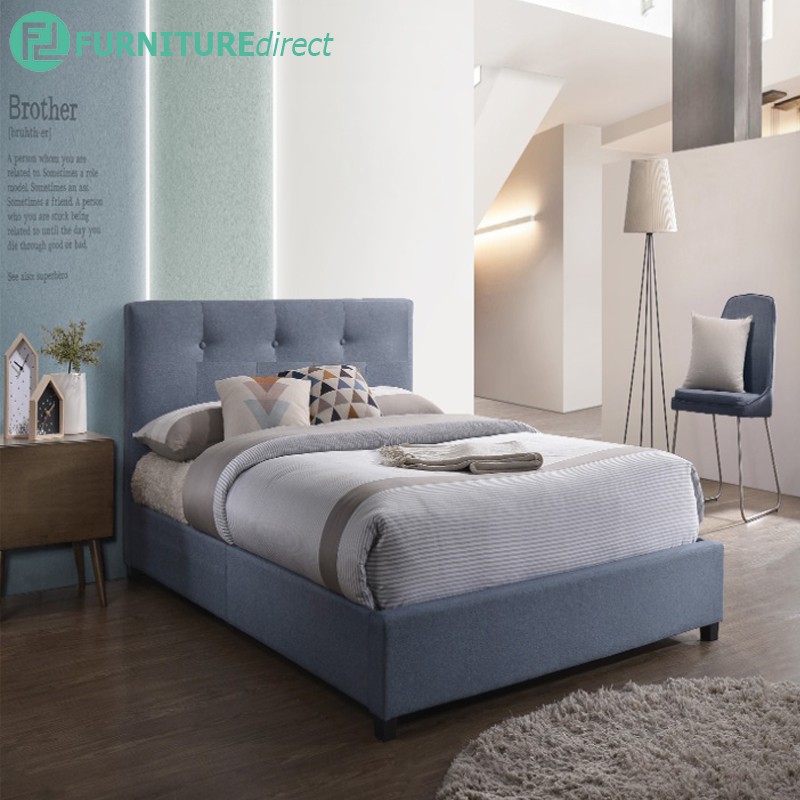 Furniture Direct LENCIA single size fabric divan bedblue/ katil single/divan bed single