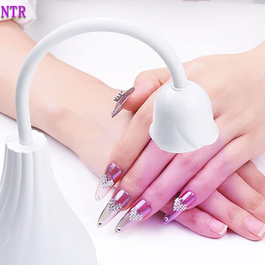 Mini Uv Nail Lamp For Gel Nails, With 5 Pcs Beads 18w Rechargeable Usb