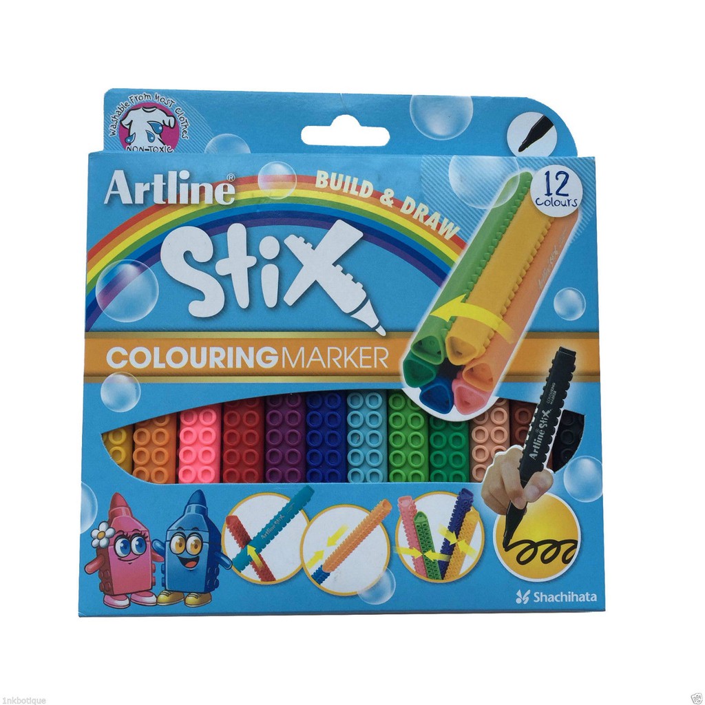 ARTLINE Stix Pens Build Draw Colouring Marker Pack of 12 Shopee Malaysia