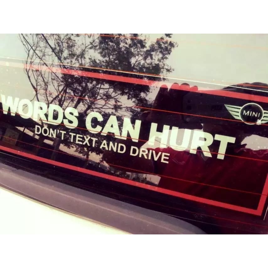 Car Window Sticker, Static Cling Window Sticker (Face Out View) READY