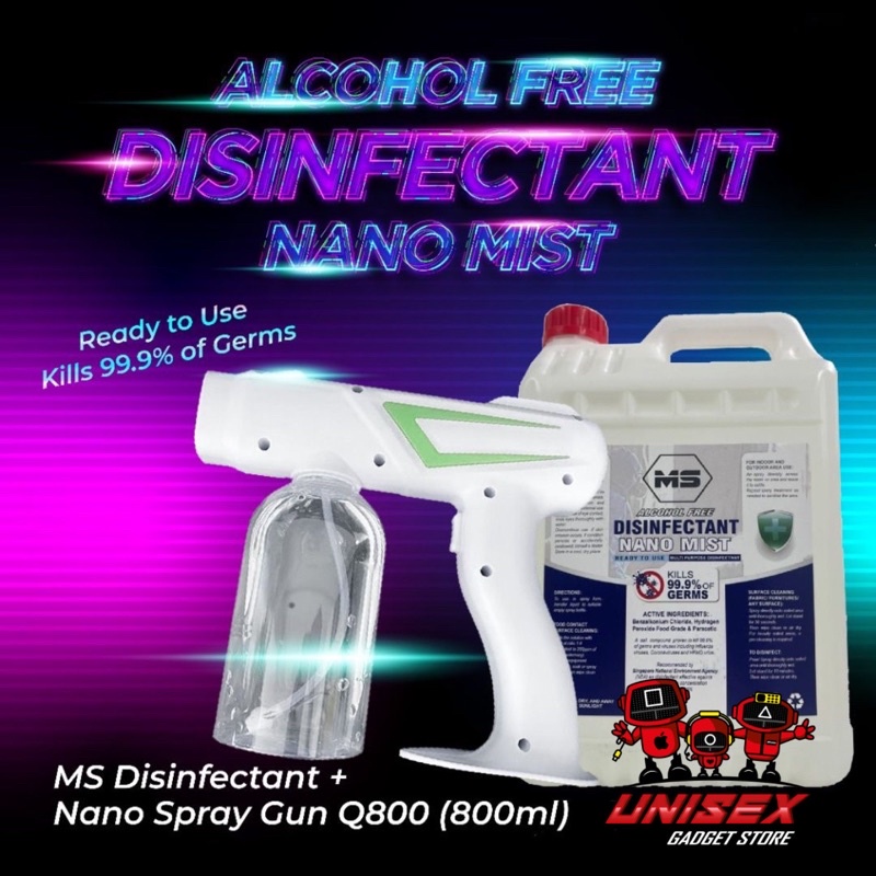 Original Q800 Nano Spray Gun Machine Bottle 800ml / Nano Mist