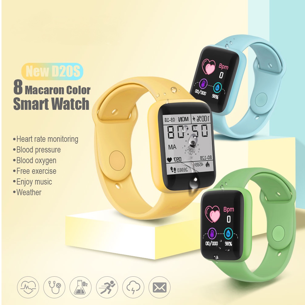 Macaron Y68 Smartwatch Color Screen Smart Bracelet Full Touch