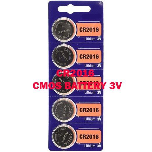 Stock Ready Cmos Lithium Button Cell 3V CR2016 Battery for Laptop