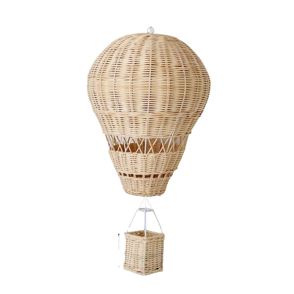 Rattan Hot Air Balloon Wall Decor Woven Wall Hanging Hot Air Balloon
