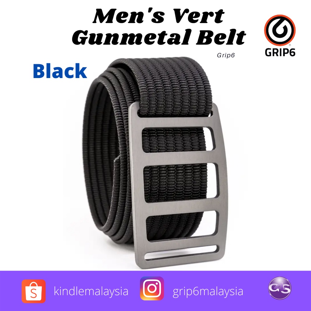 Grip6 Men's Vert Gunmetal Belt Shopee Malaysia